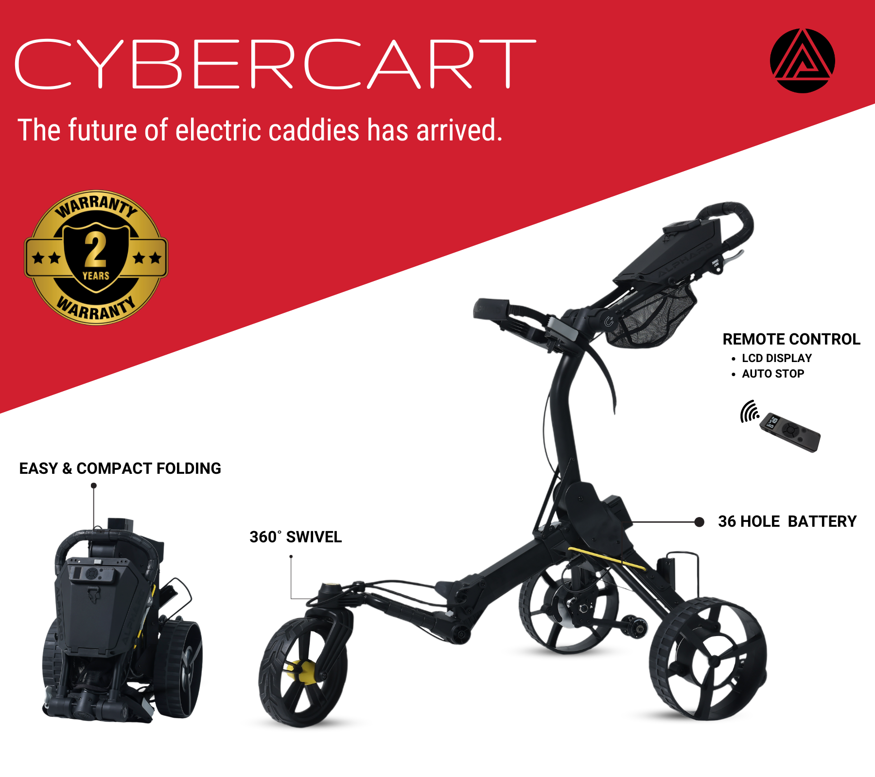 Alphard Cybercart Electric Golf Push Cart