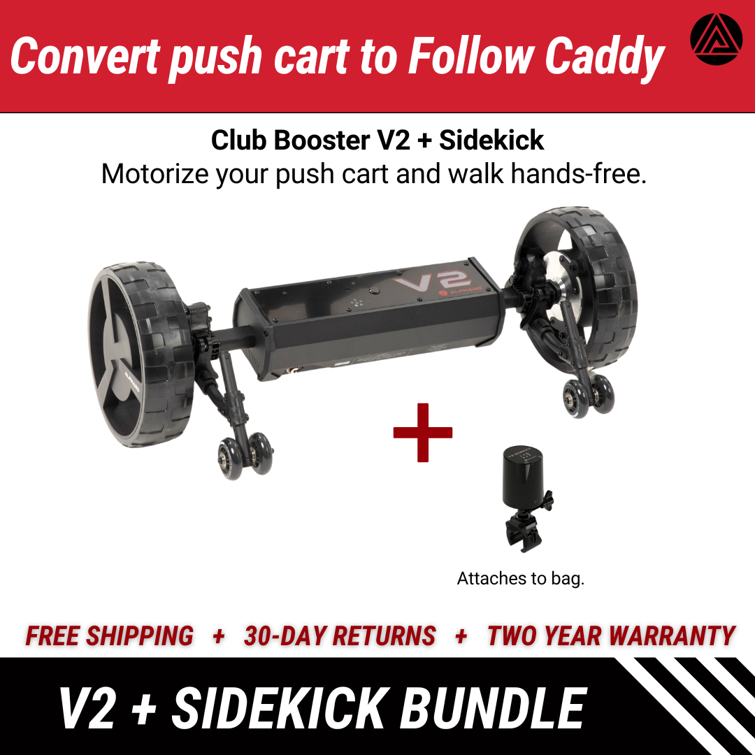 Club Booster V2 + Sidekick Follow Caddie System - Alphard Golf USA