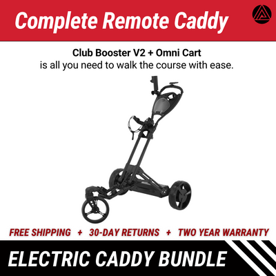 Motorized Golf Push Cart Caddy Bundle
