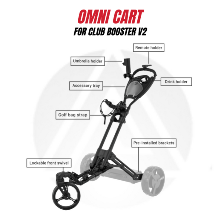 Omni Cart Manual Golf Push Cart by Alphard Golf. – Alphard Golf USA