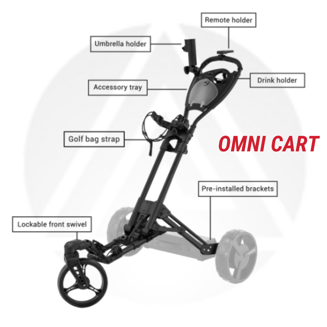Remote Control Golf Push Cart - Club Booster V2Pro + Omni Cart