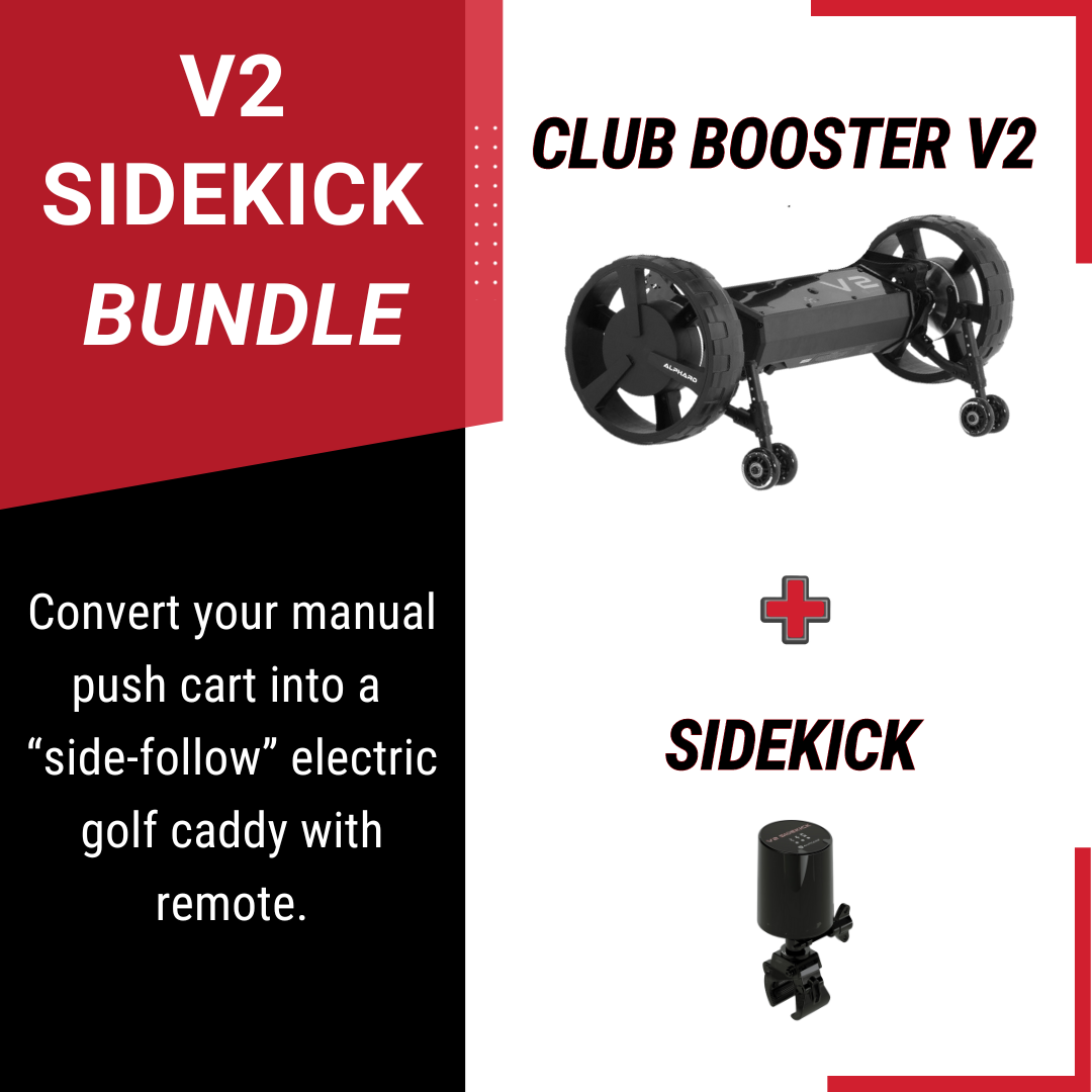 Club Booster V2 + Sidekick Follow Caddie System - Alphard Golf USA