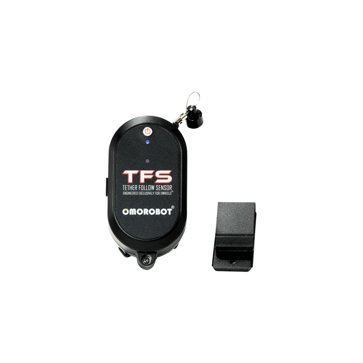 Tether Follow Sensor accessory for golf push cart