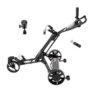electric golf push cart with remote that follows you 