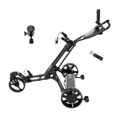 electric golf push cart with remote that follows you 